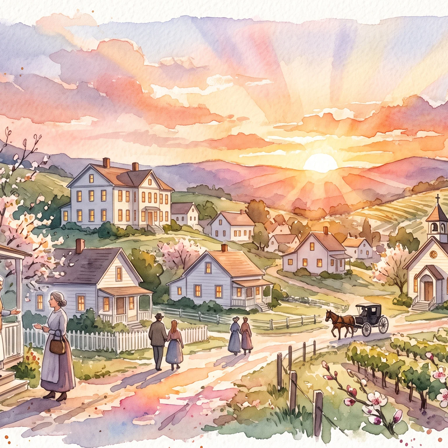 Golden Hour in a Coastal Village