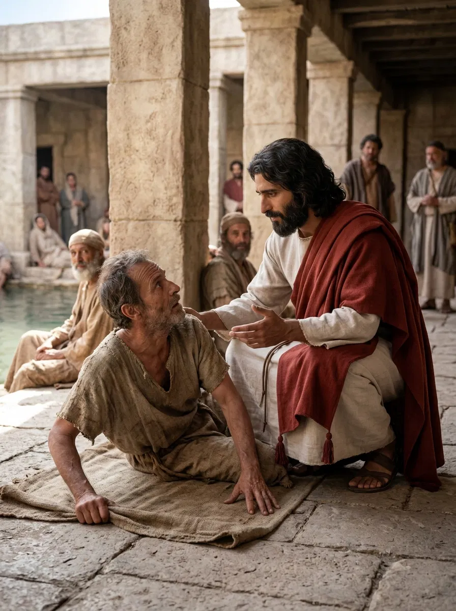 Jesus Tells the Lame Man to Rise