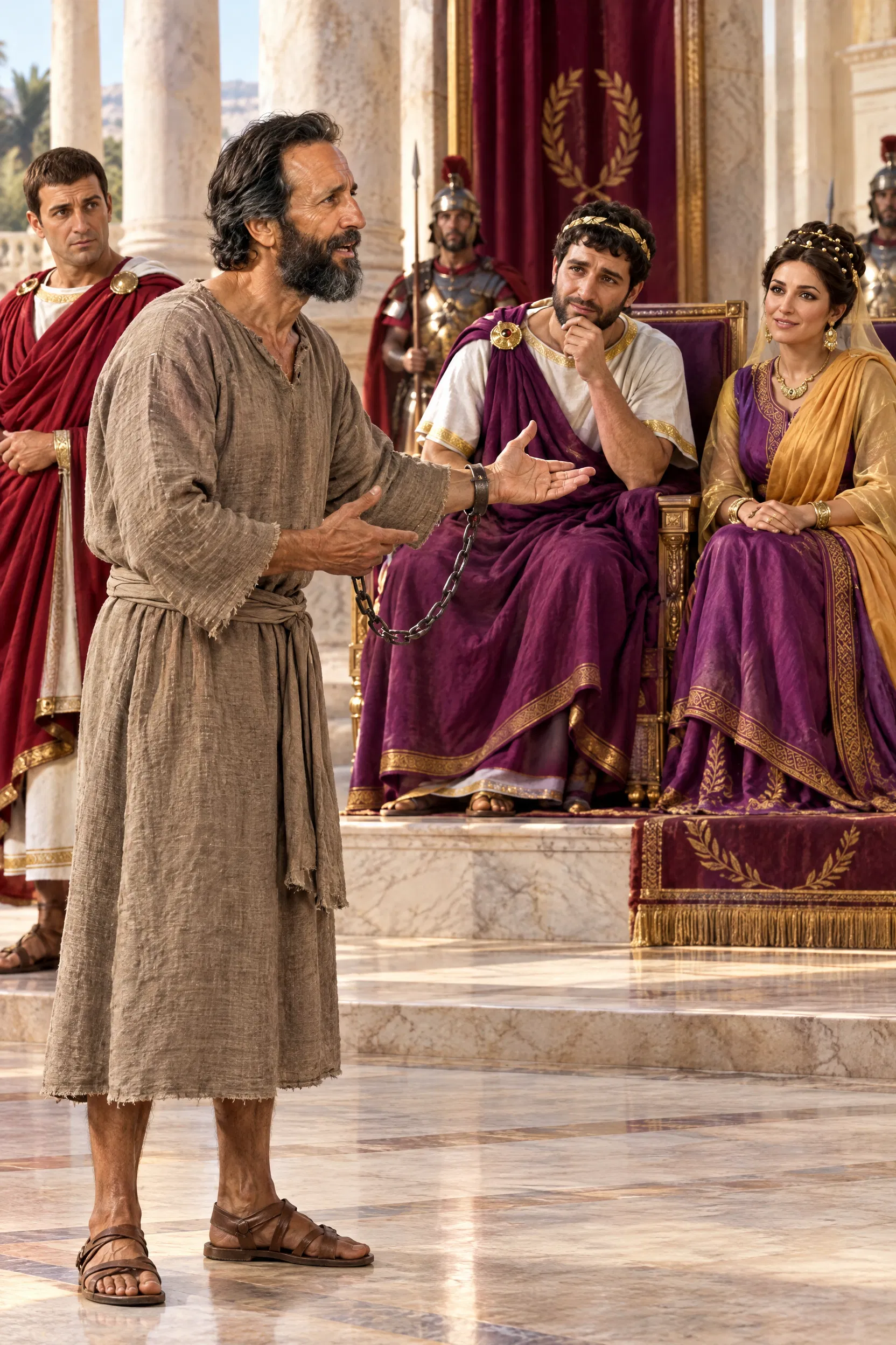 Paul Defends Himself Before King Agrippa