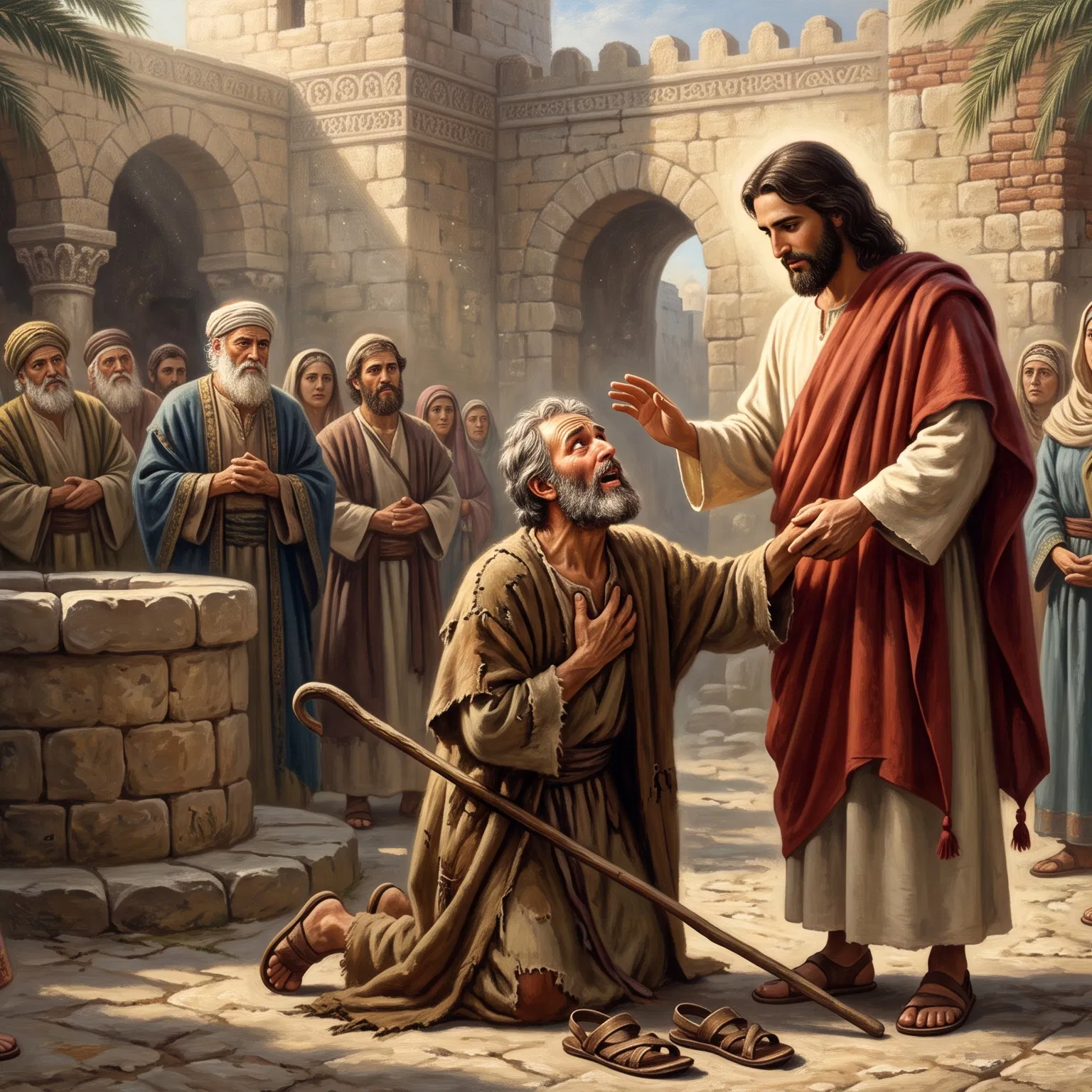 Jesus Heals the Blind Man Near Jericho