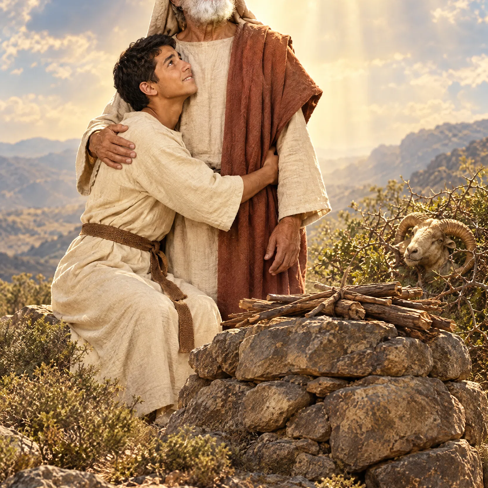 Abraham and Isaac on Mount Moriah