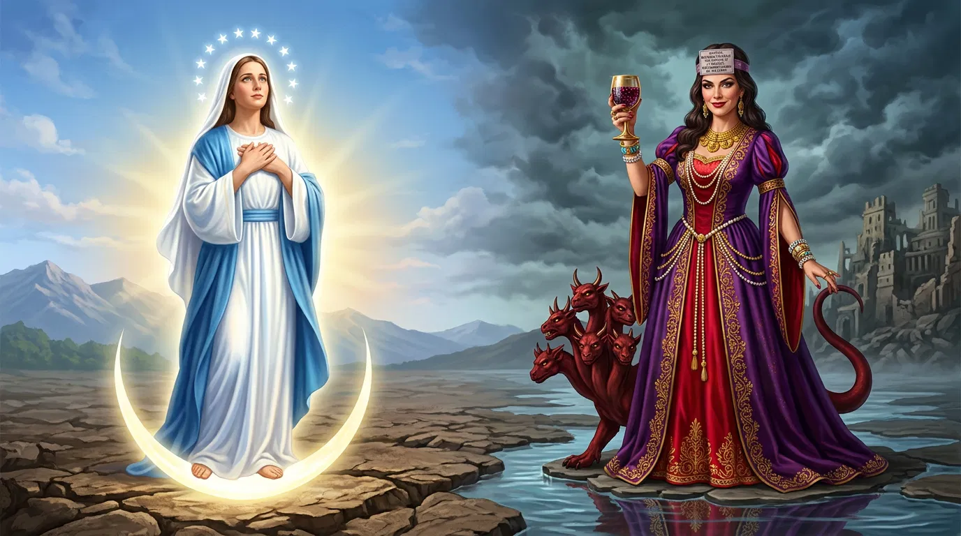 Two Women Representing True and False Churches