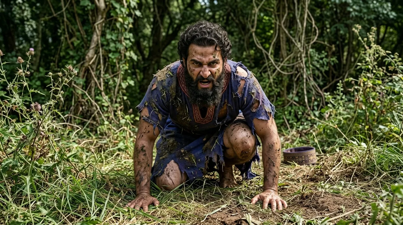Nebuchadnezzar Crawling Like a Beast in the Field