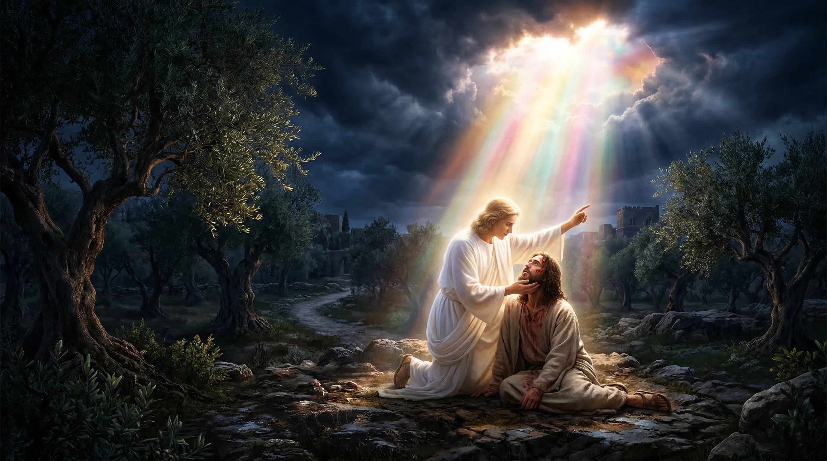 An Angel Strengthens Jesus in Gethsemane