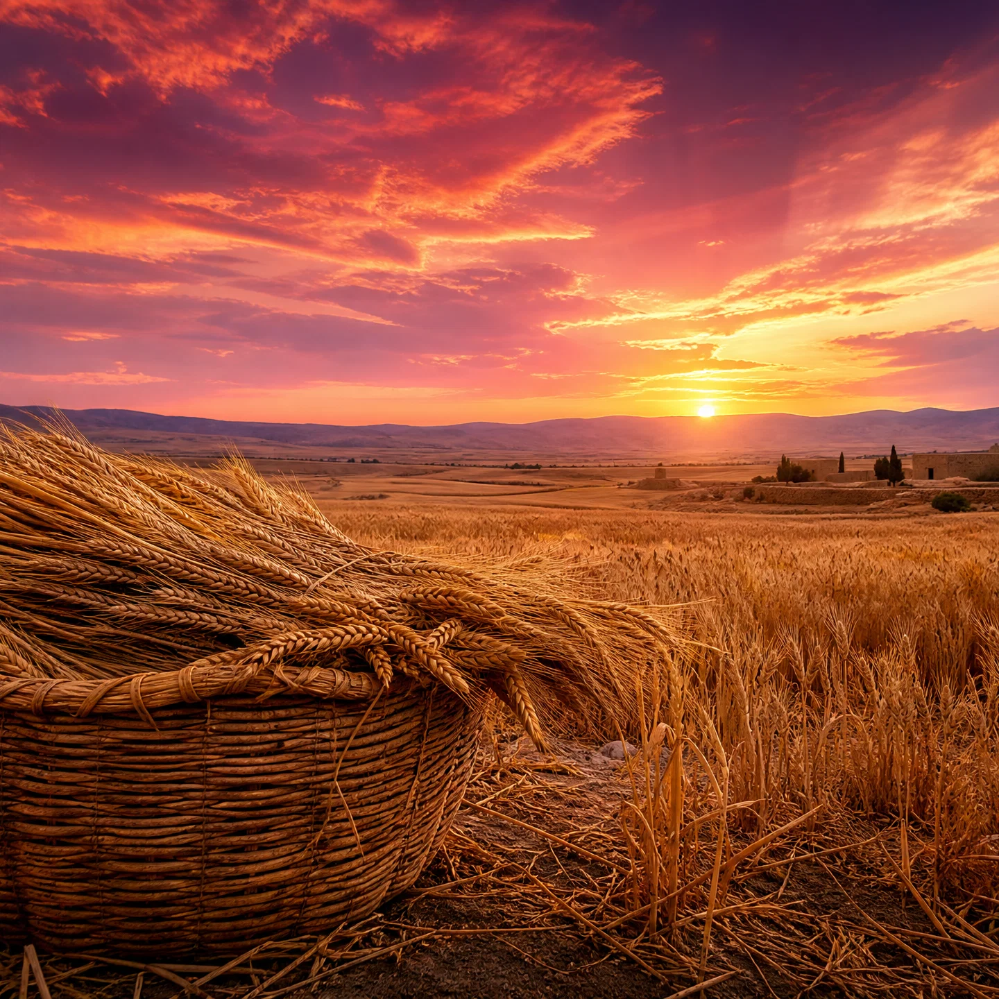 The Golden Harvest at Twilight