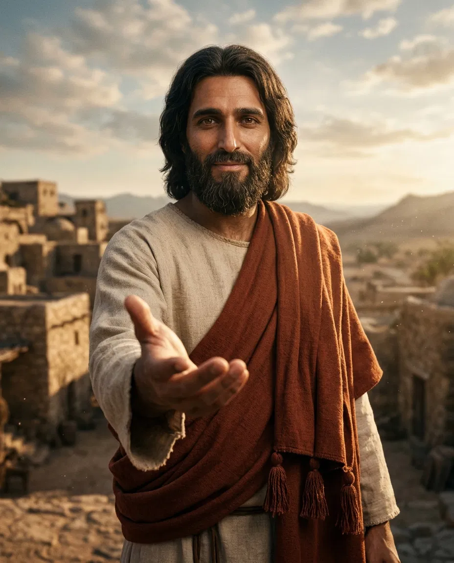 Jesus Reaching Out His Hand