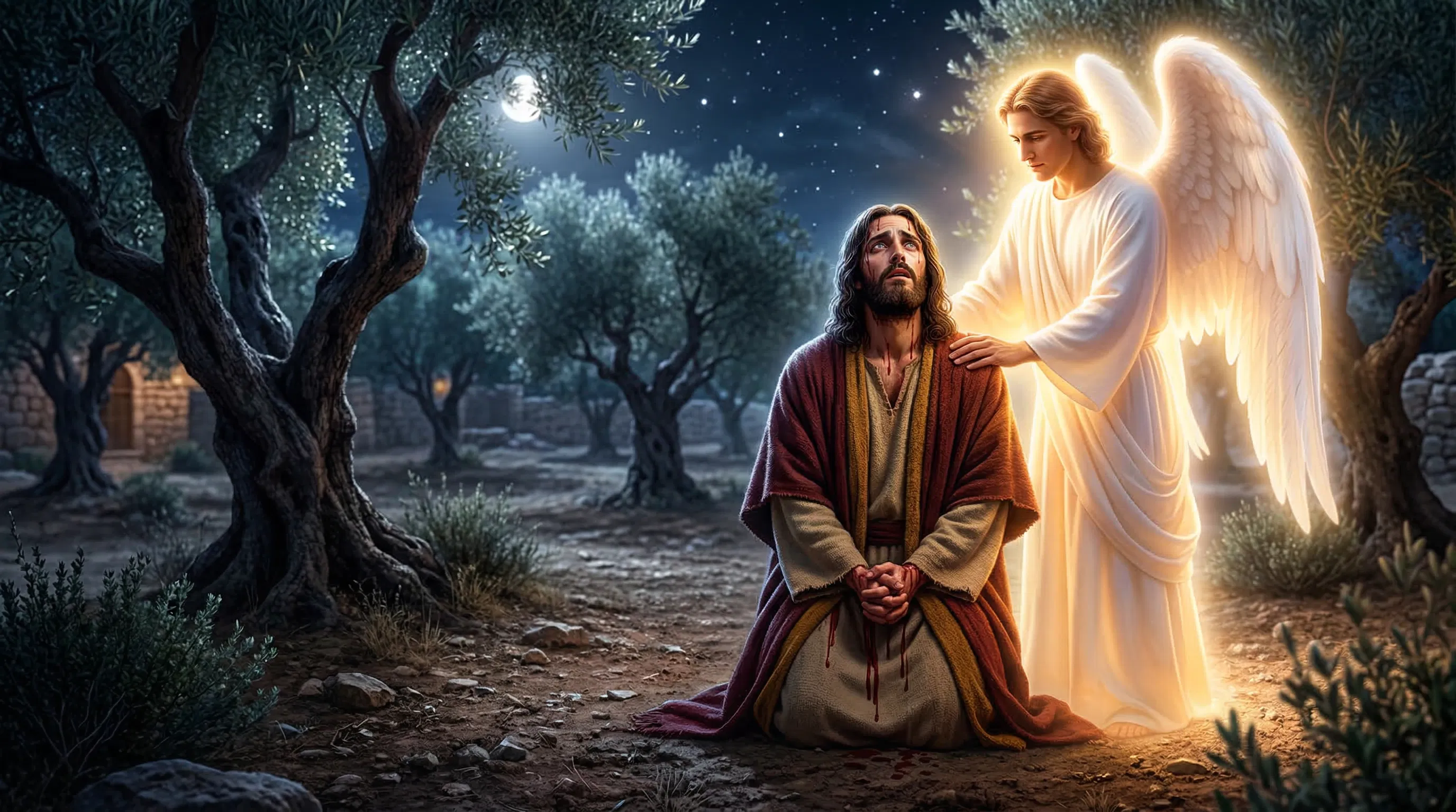An Angel Strengthens Jesus in Gethsemane