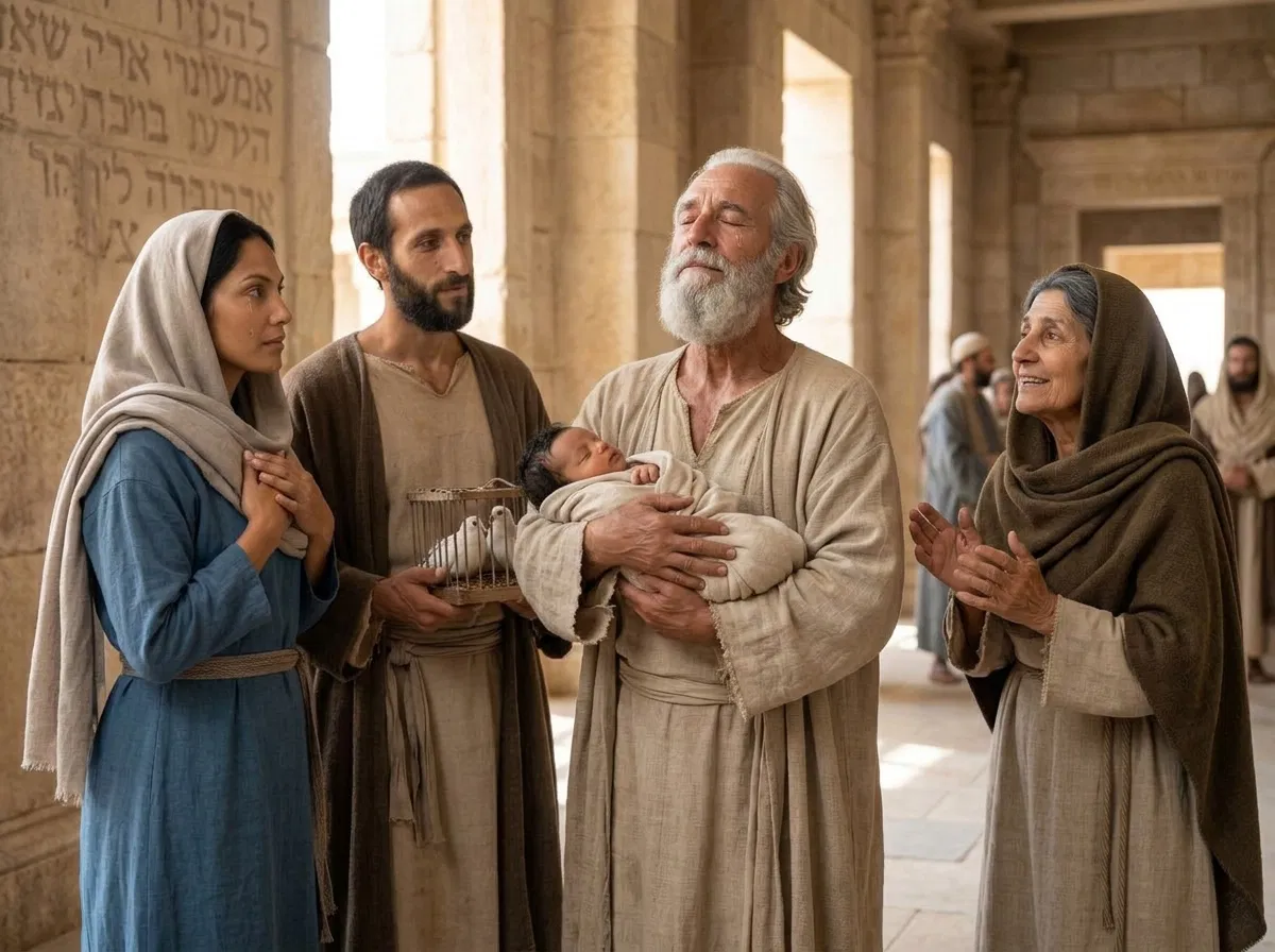 Simeon Blessing the Baby Jesus in the Temple