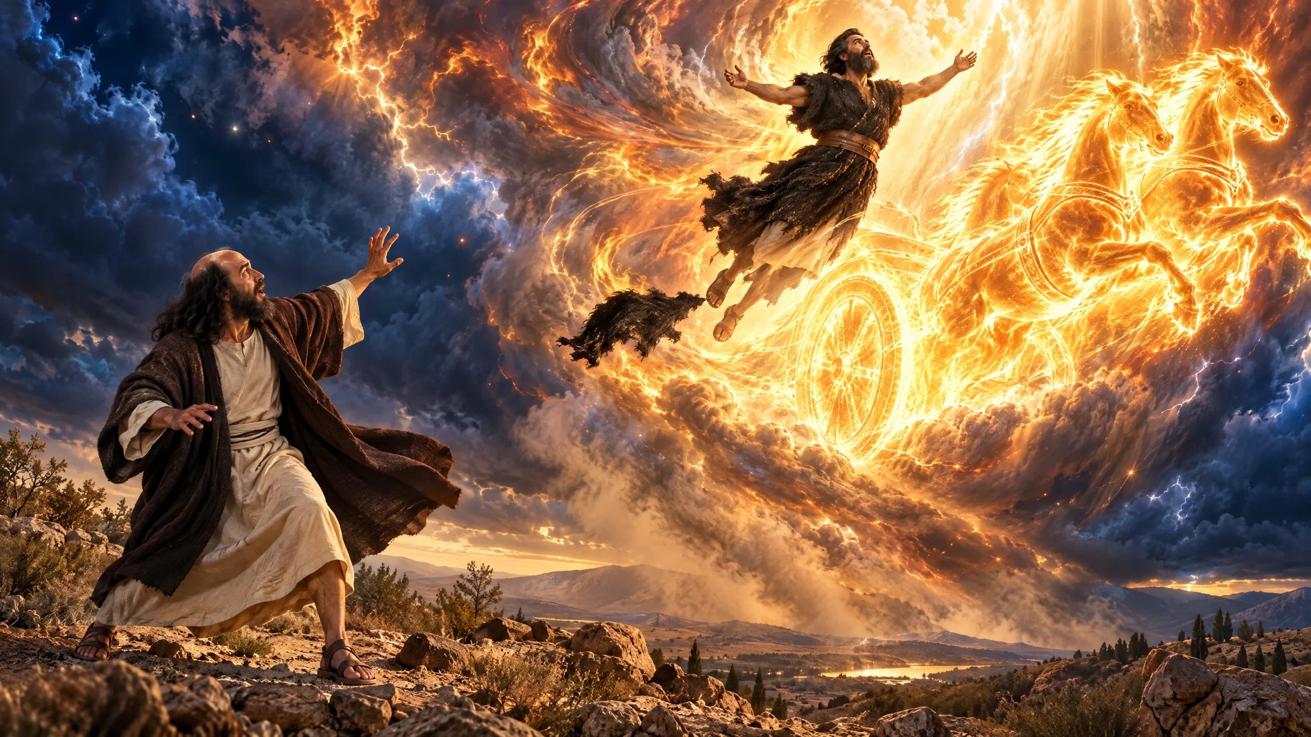 The Prophet Ascends in Chariots of Fire