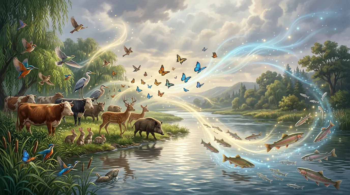 Birds, Beasts and Fish Along a River