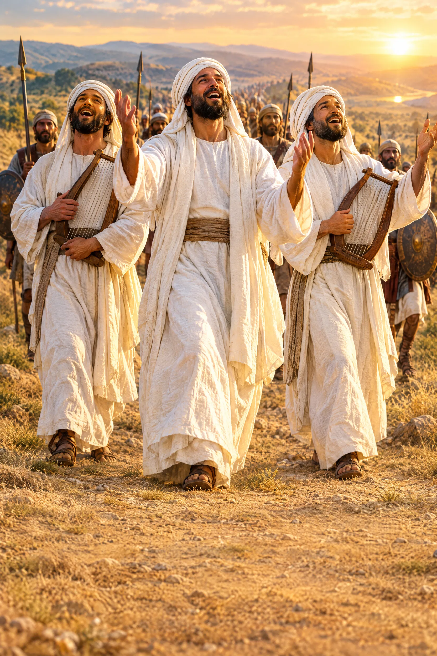 Levite Singers Lead Judah's Army in Praise