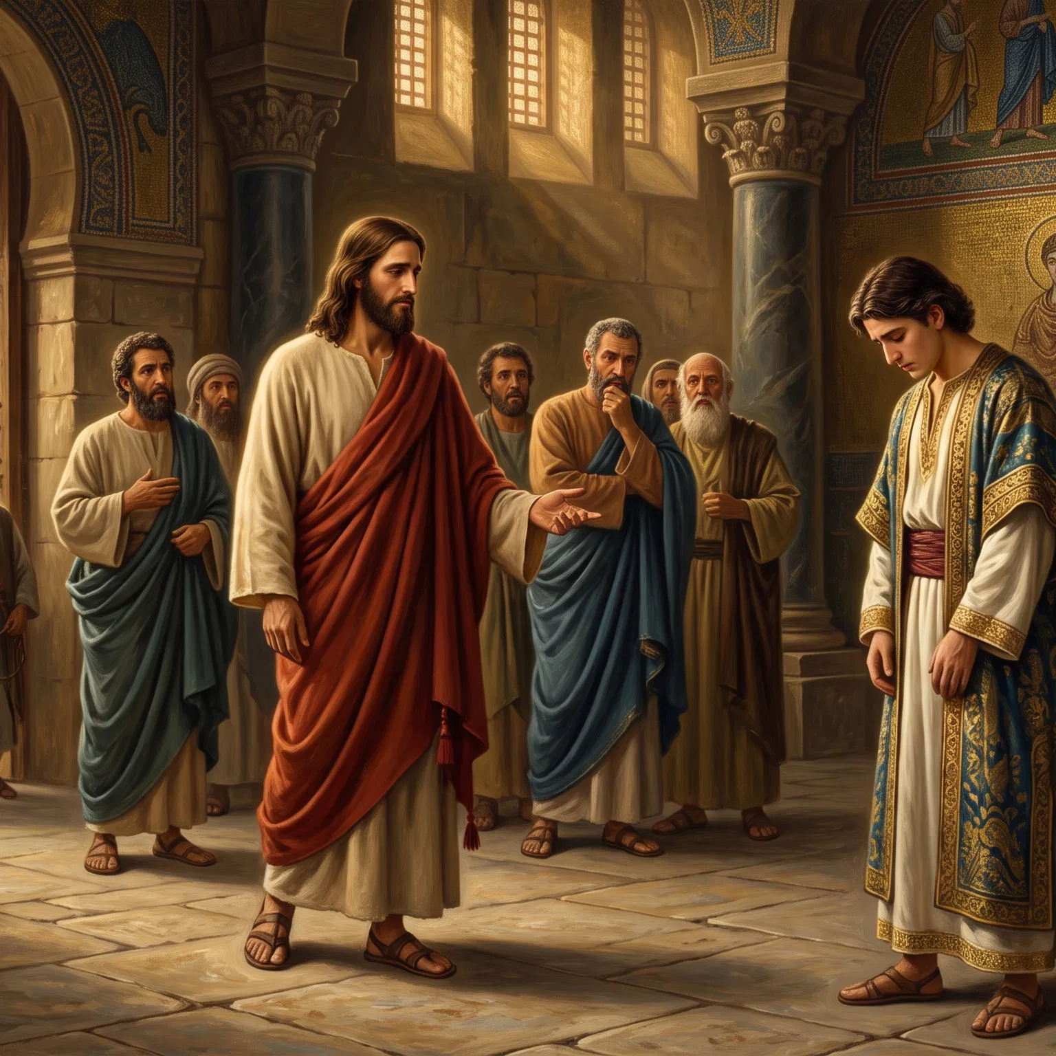 Jesus Looking at the Sorrowful Rich Young Ruler