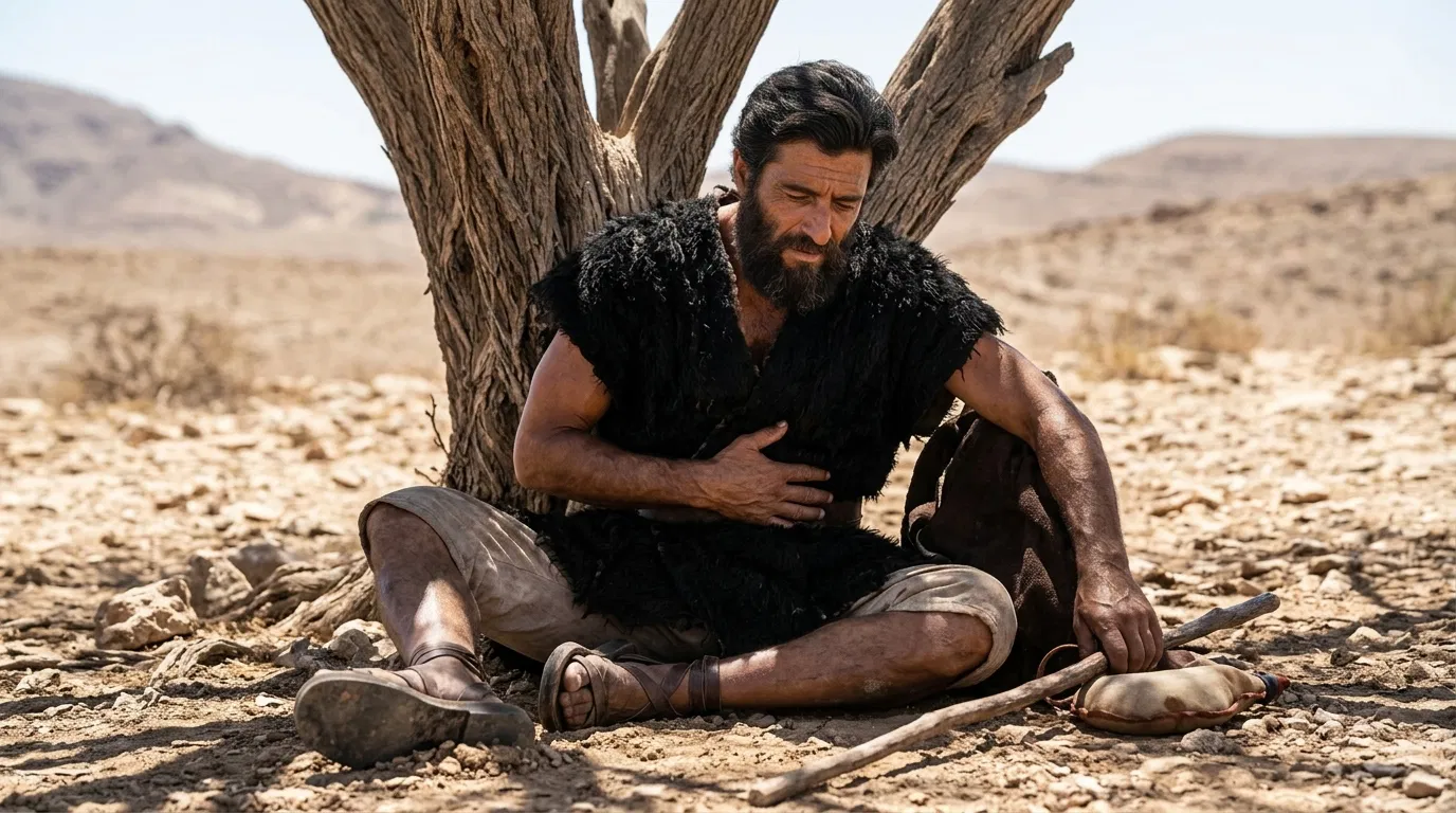 Elijah Hungry and Weary Under the Juniper Tree