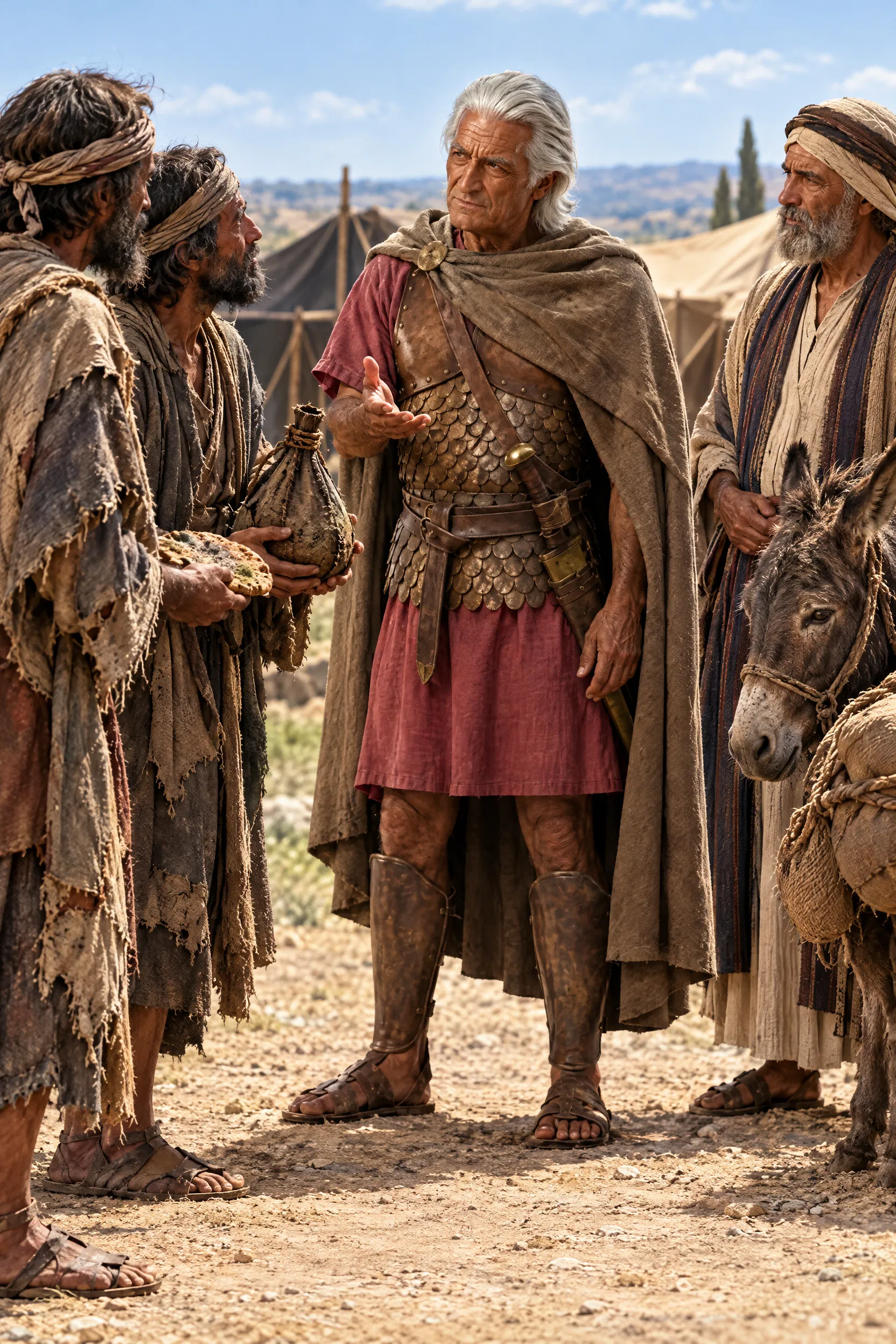 The Gibeonites Deceive Joshua with Old Bread