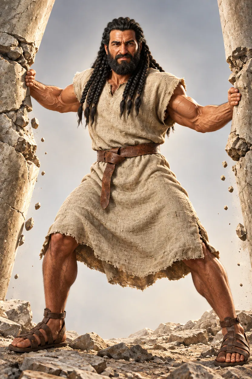 Samson Pushing Apart the Temple Pillars