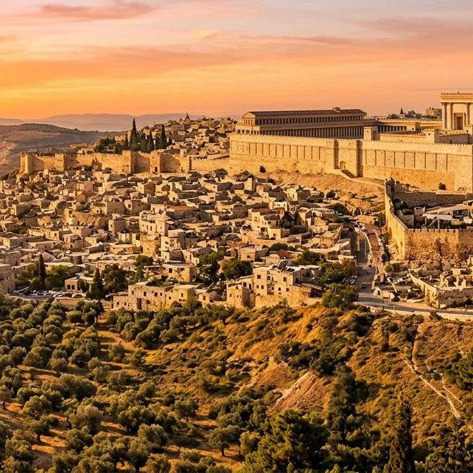 Golden Dawn Over Ancient Jerusalem