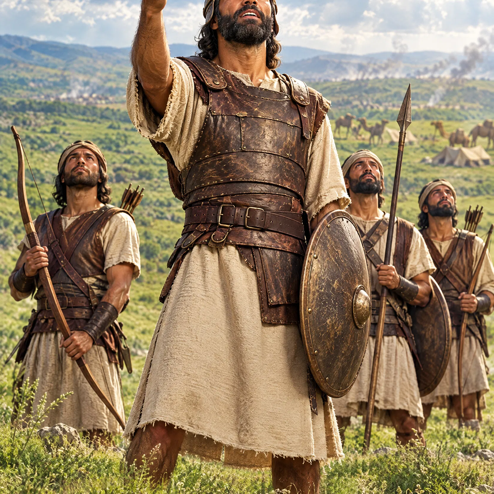 Israelite Captain Cries to God in Battle