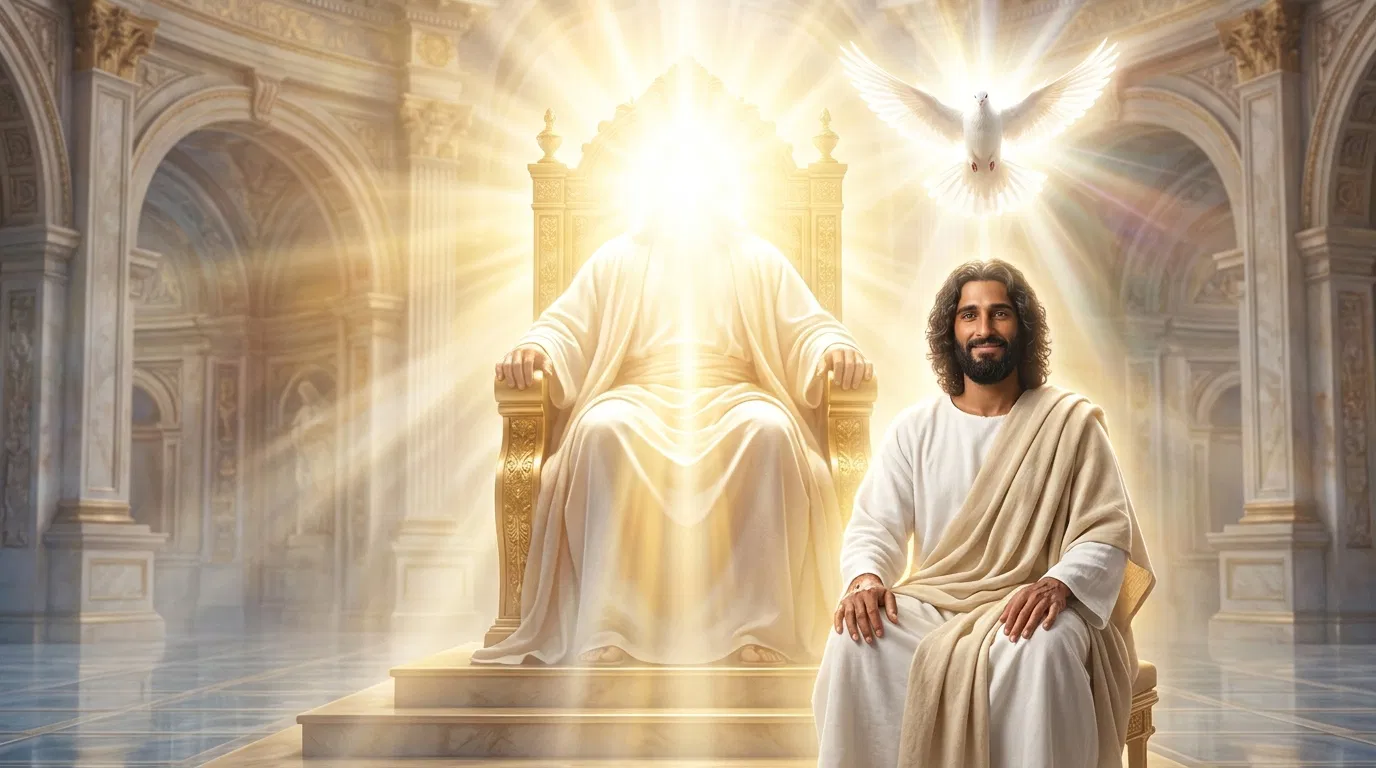 The Father on the Throne with Jesus and the Dove