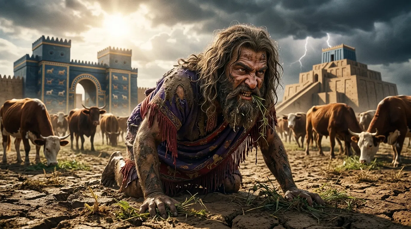 Nebuchadnezzar Eating Grass Among the Cattle