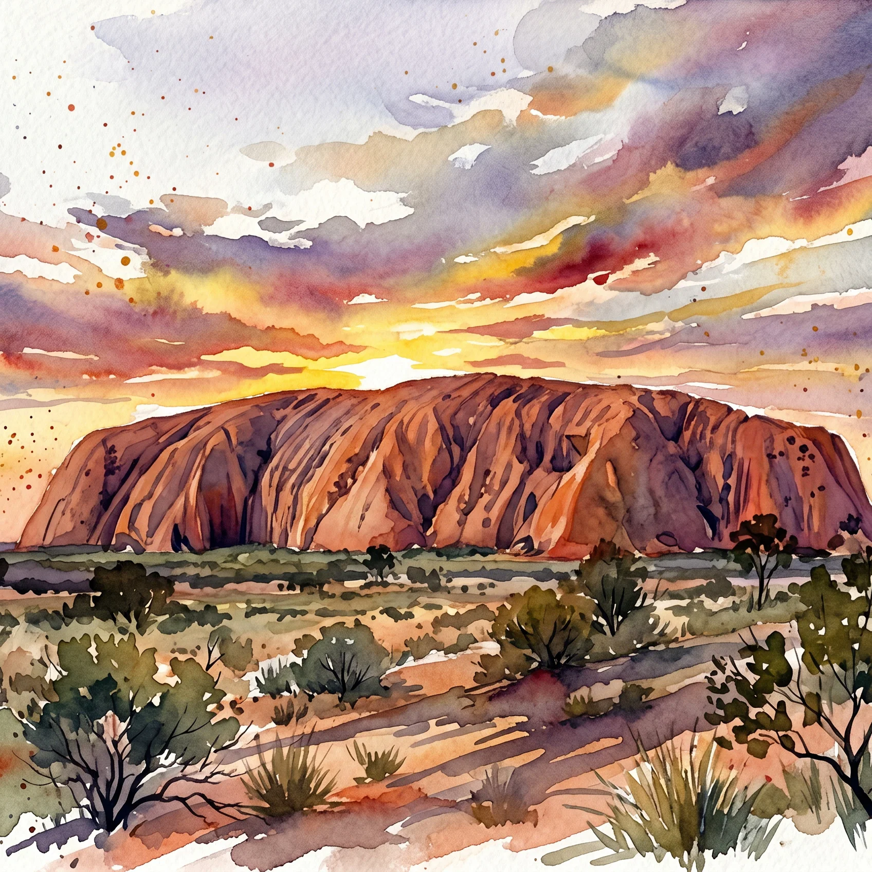 Divine Light Over The Ancient Monolith