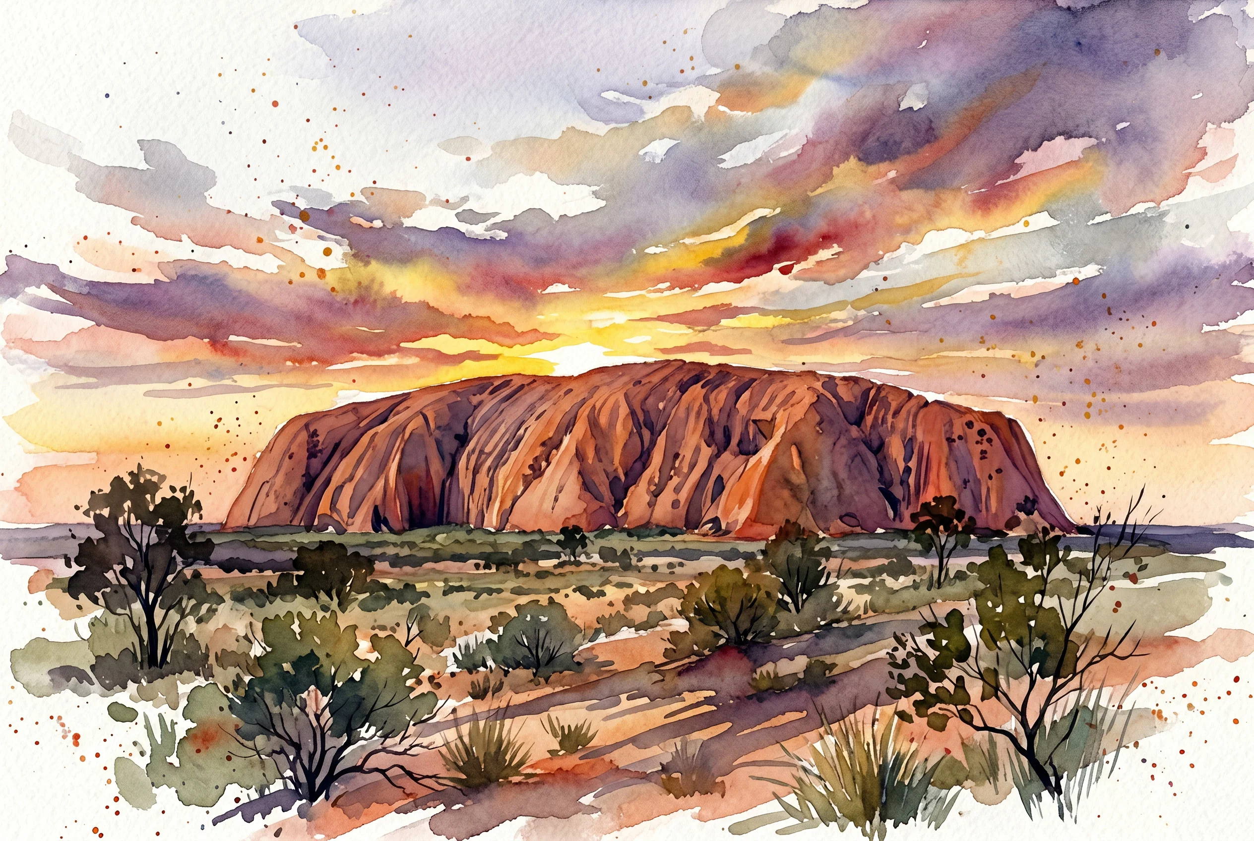 Divine Light Over The Ancient Monolith