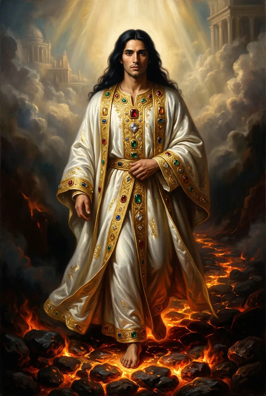 Lucifer Walking on Coals of Fire