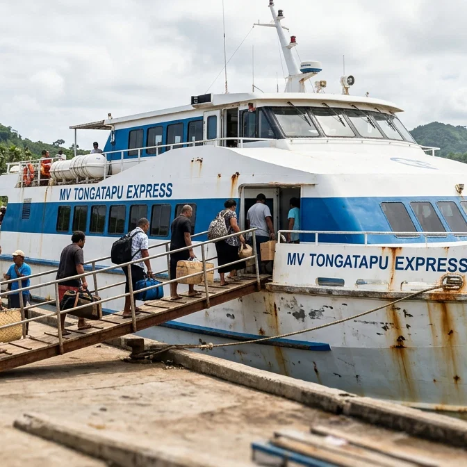 Departure at the Island Wharf
