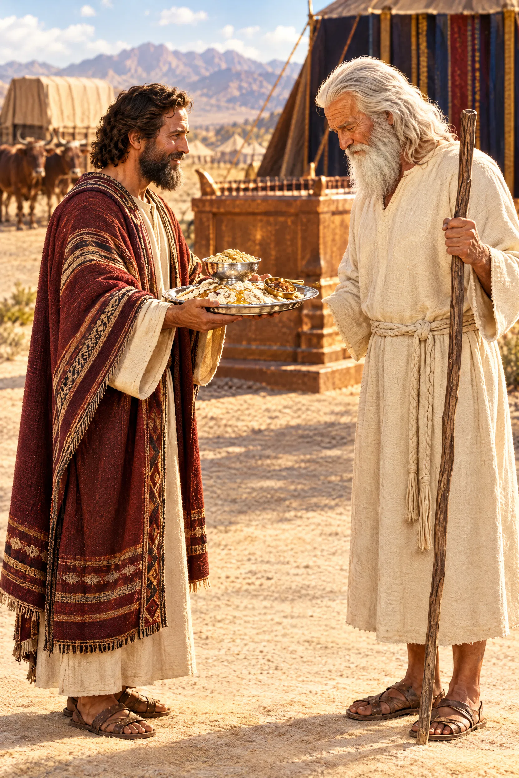 Nahshon Presents His Offering to Moses