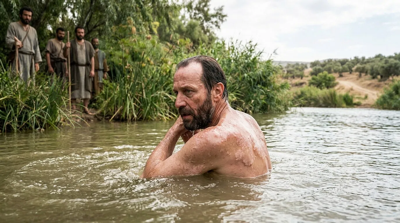 Naaman Washing in the Jordan River