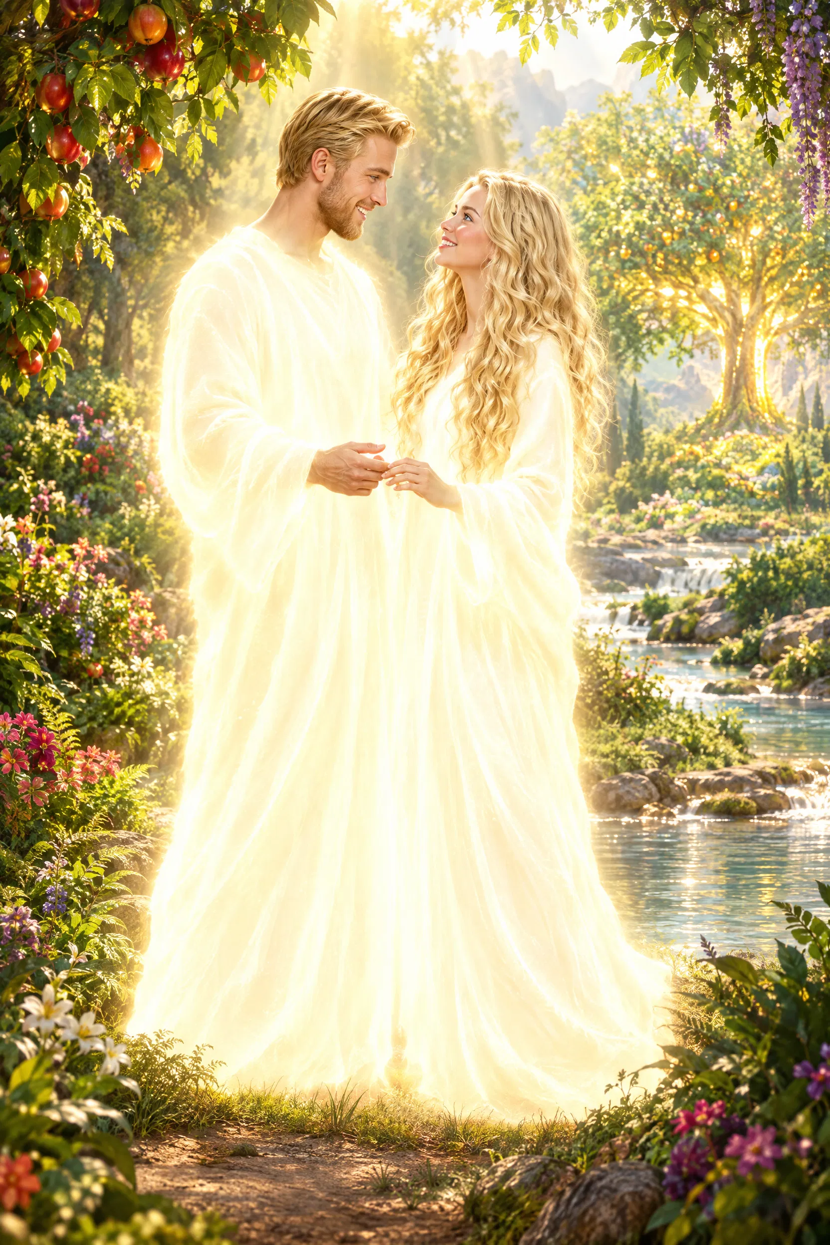 Adam and Eve Meet in the Garden of Eden