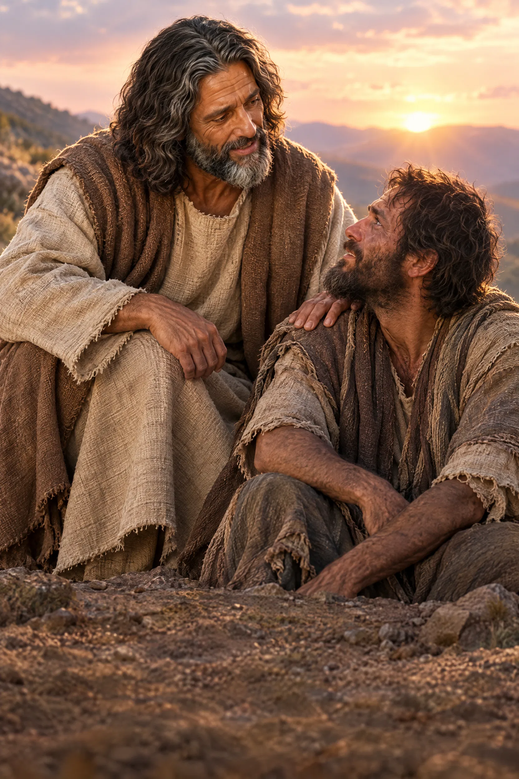 Isaiah Comforts a Weary Traveller at Dawn