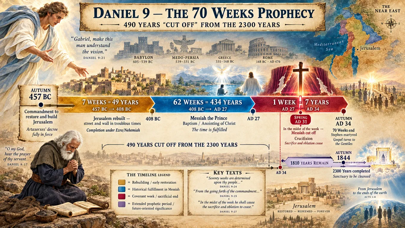 Daniel 9 Seventy Weeks Prophecy Timeline Chart