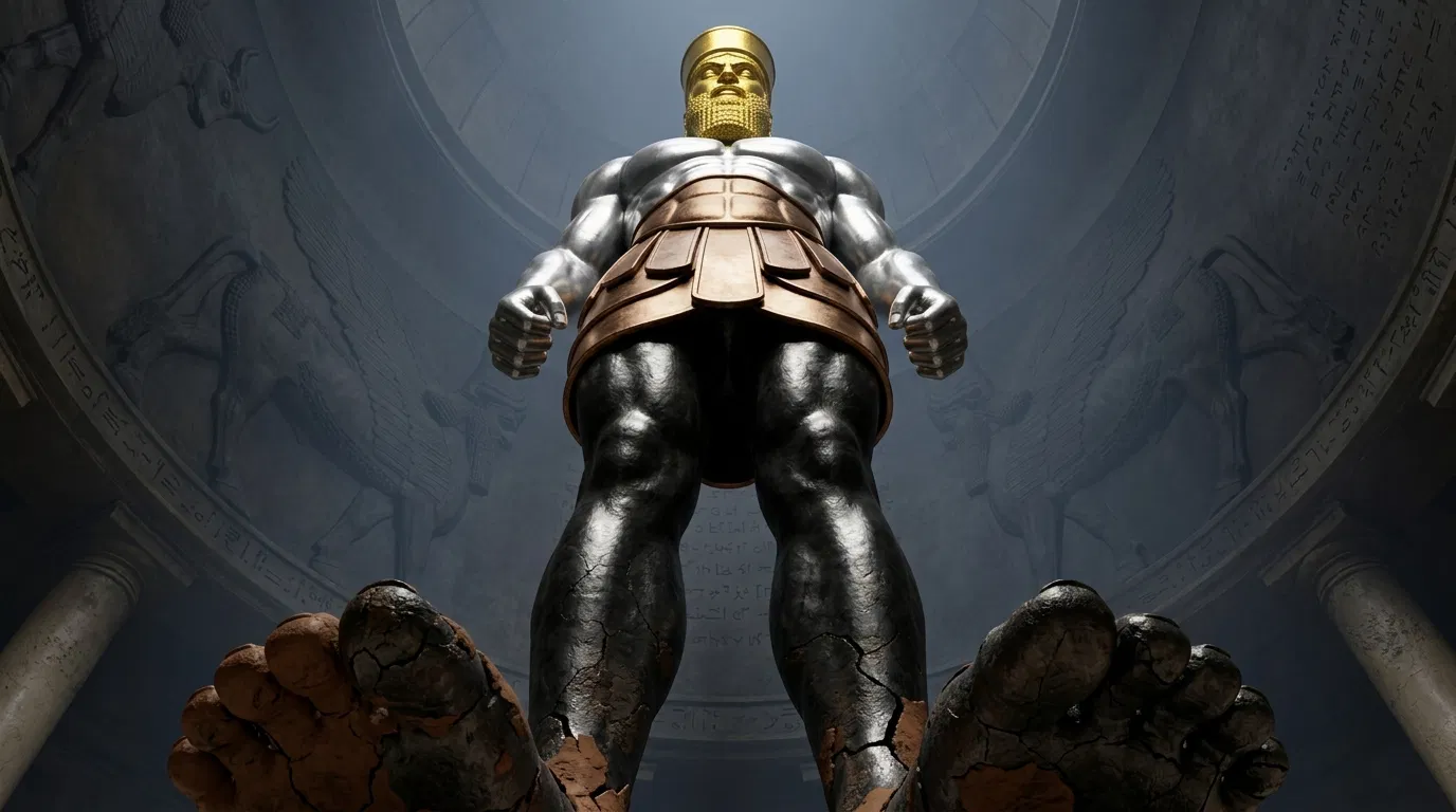 Nebuchadnezzar's Dream Statue of Gold, Silver, Bronze and Iron