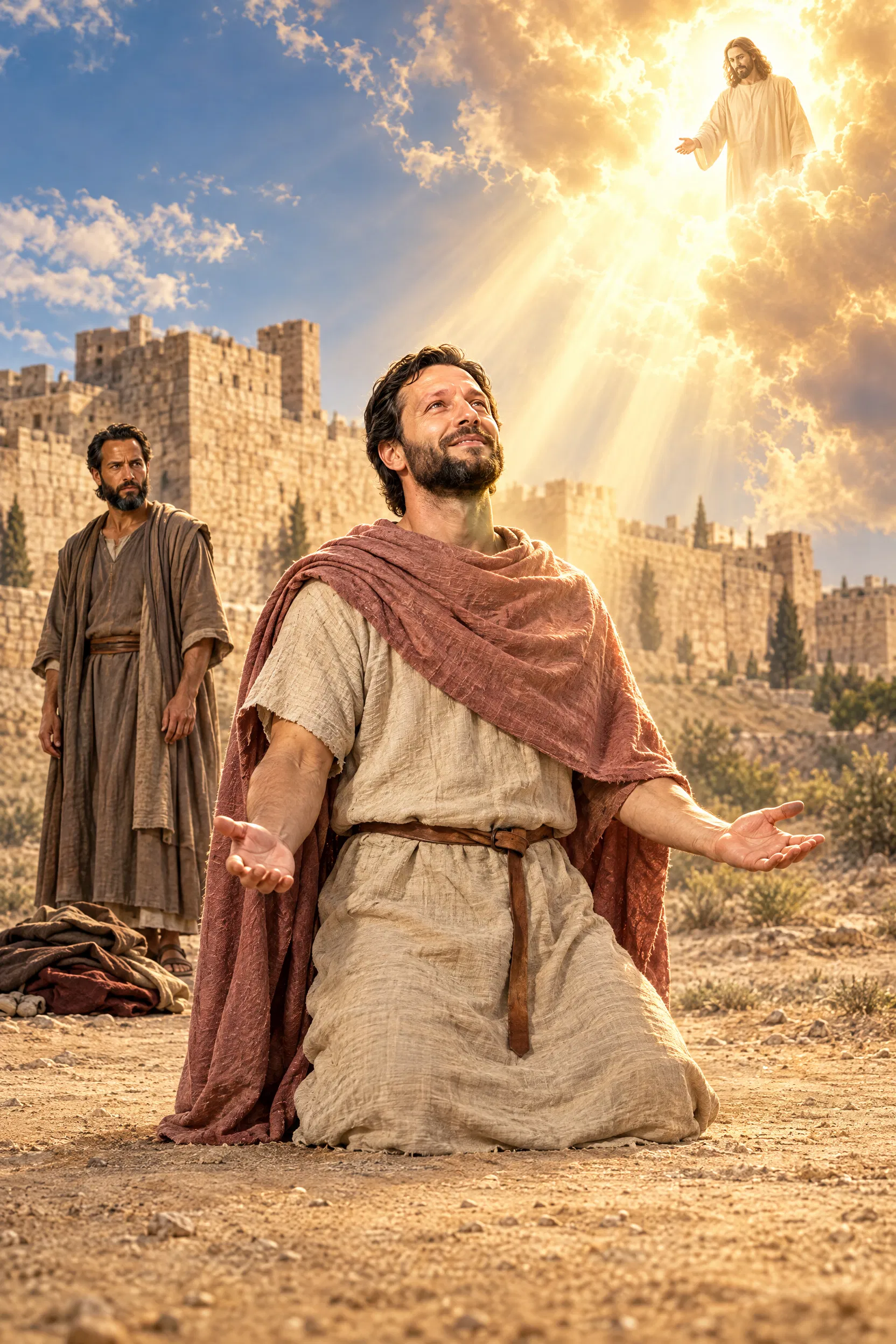 Stephen Sees Jesus in the Opened Heavens