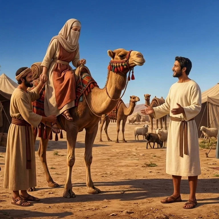 Rebekah Arrives at the Desert Encampment