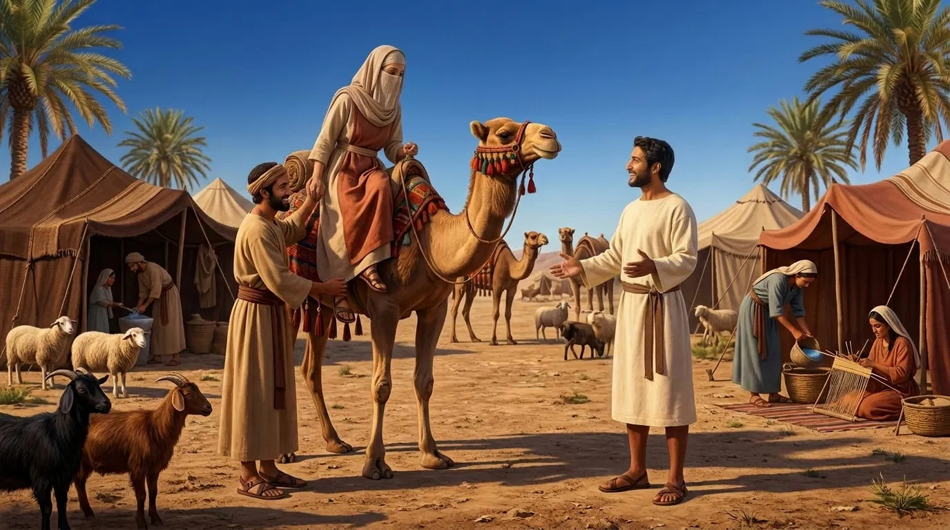 Rebekah Arrives at the Desert Encampment