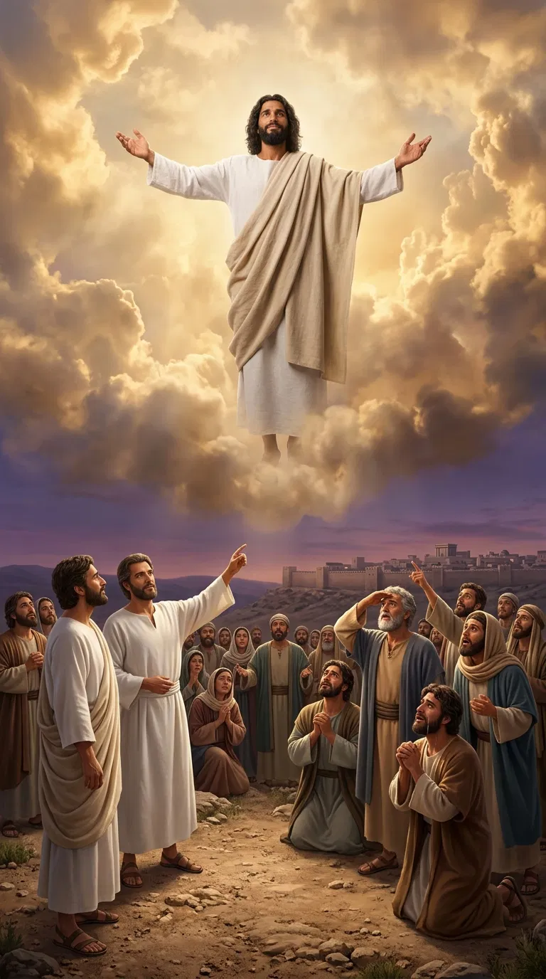 Jesus Ascends Before the Disciples