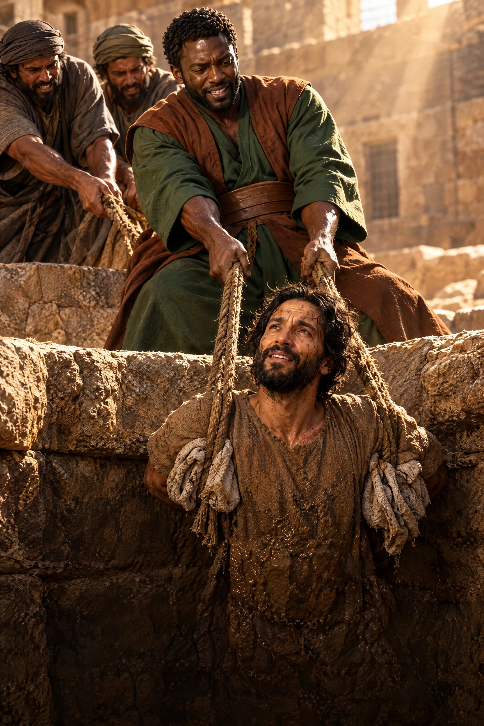 Ebed-melech Pulls Jeremiah Out of the Cistern