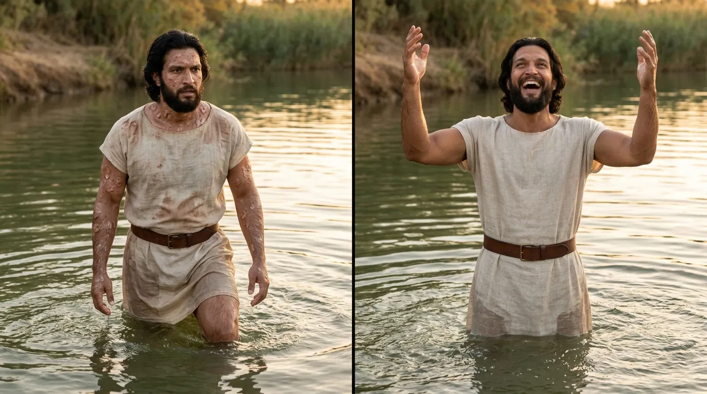 Naaman's Miraculous Cleansing in the Jordan