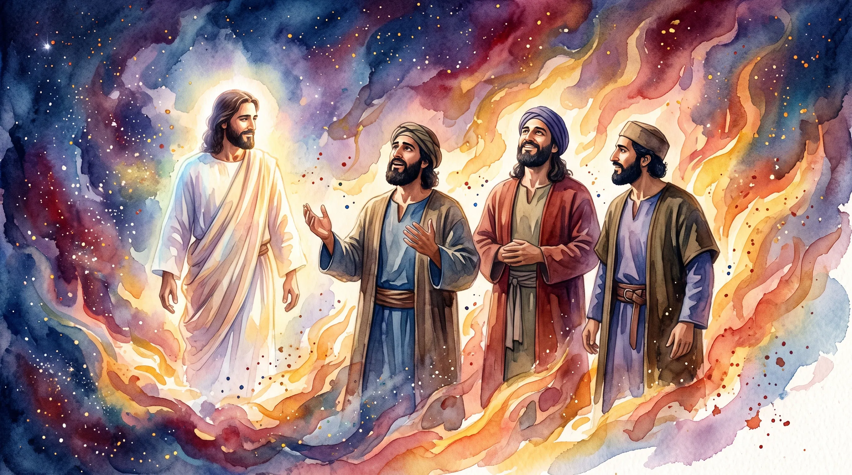 Daniel and his friends in the fiery furnace