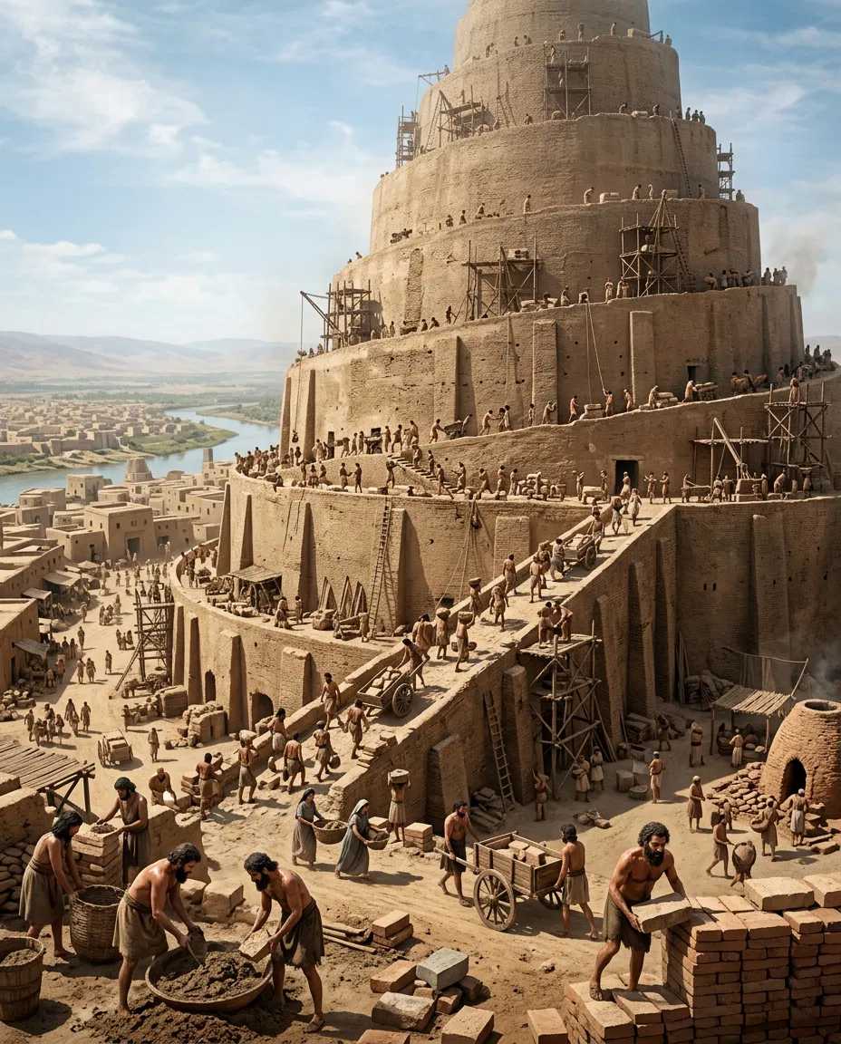 Laborers Building the Tower of Babel
