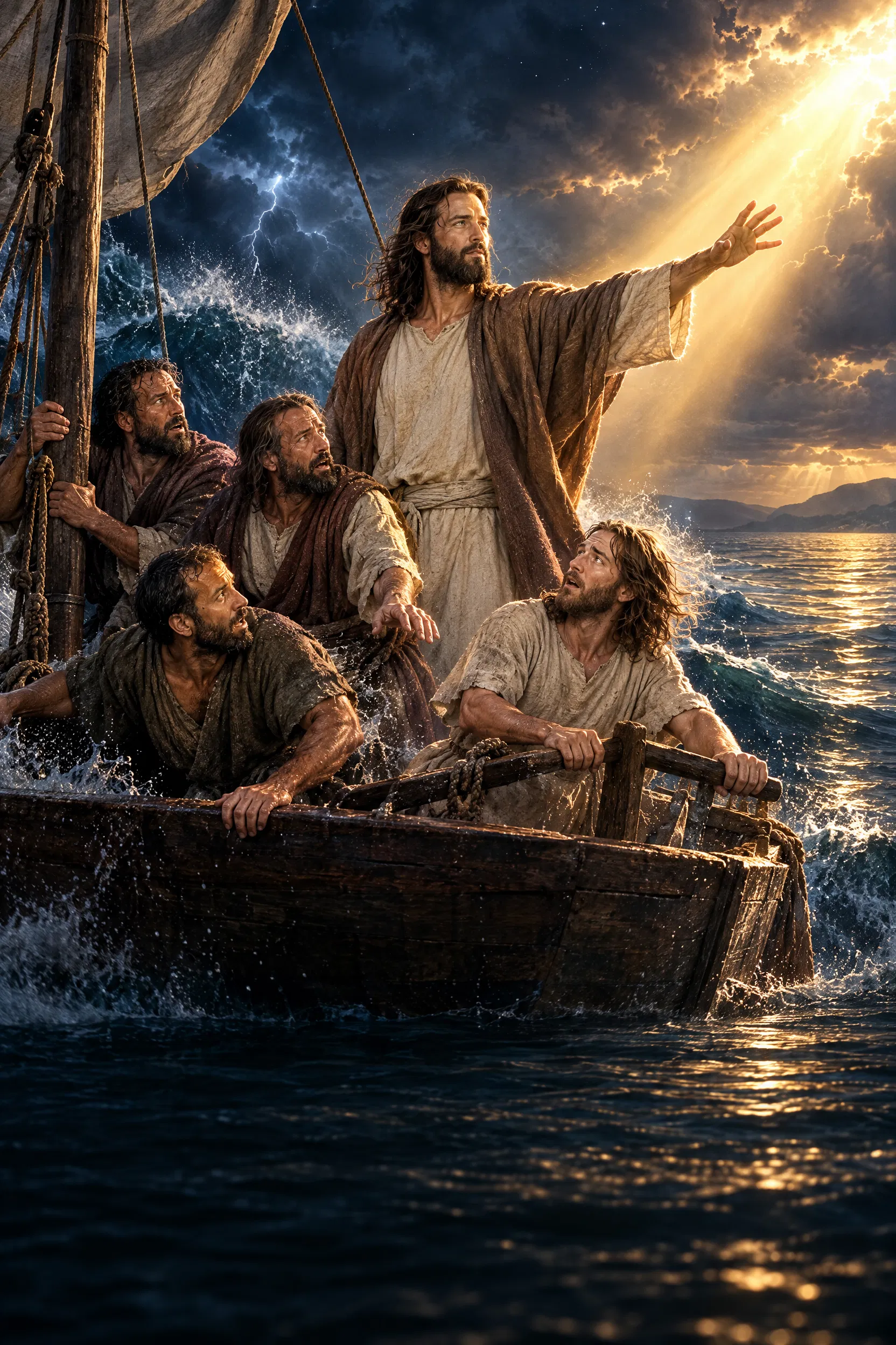 Jesus Stills the Storm on the Sea of Galilee