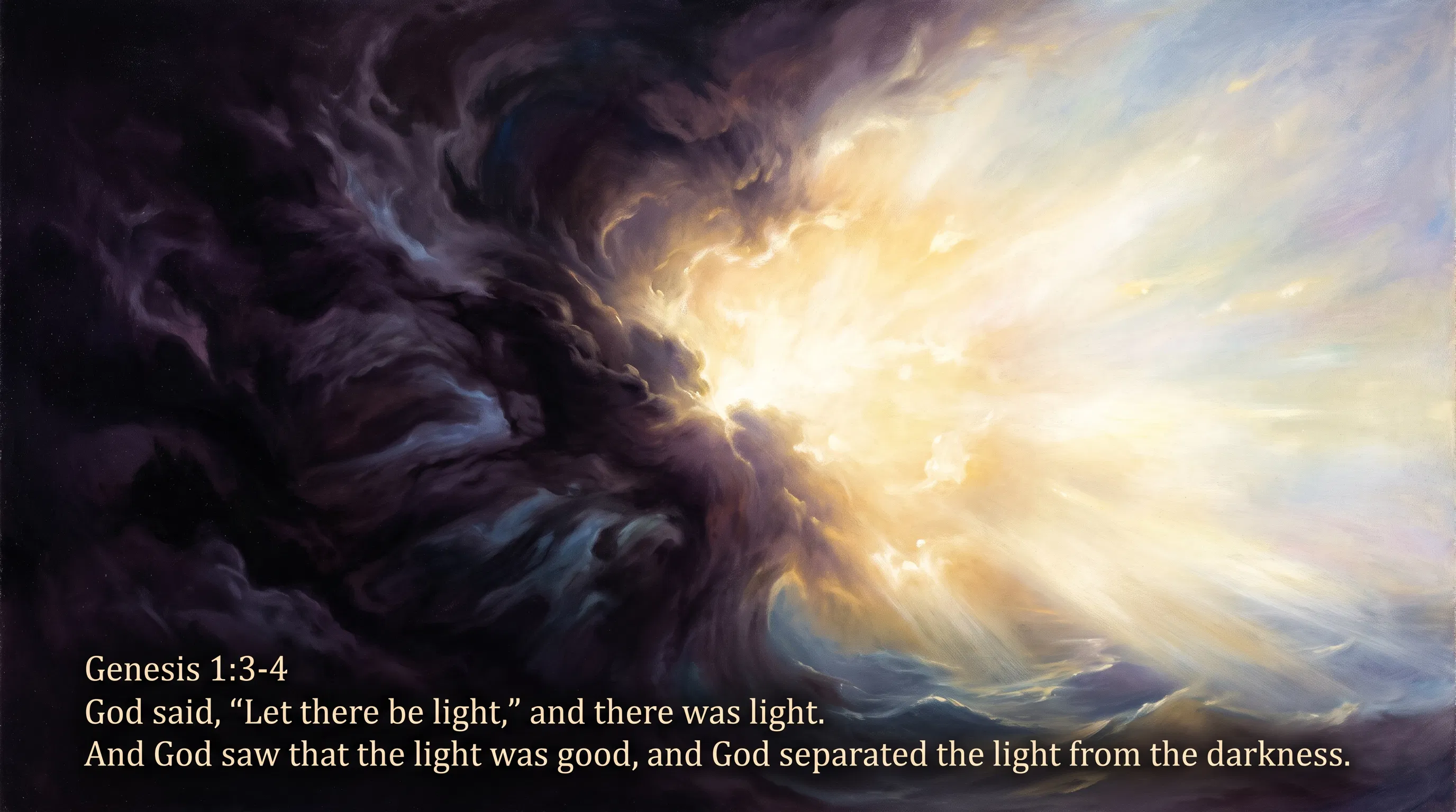 God Divides the Light from the Darkness