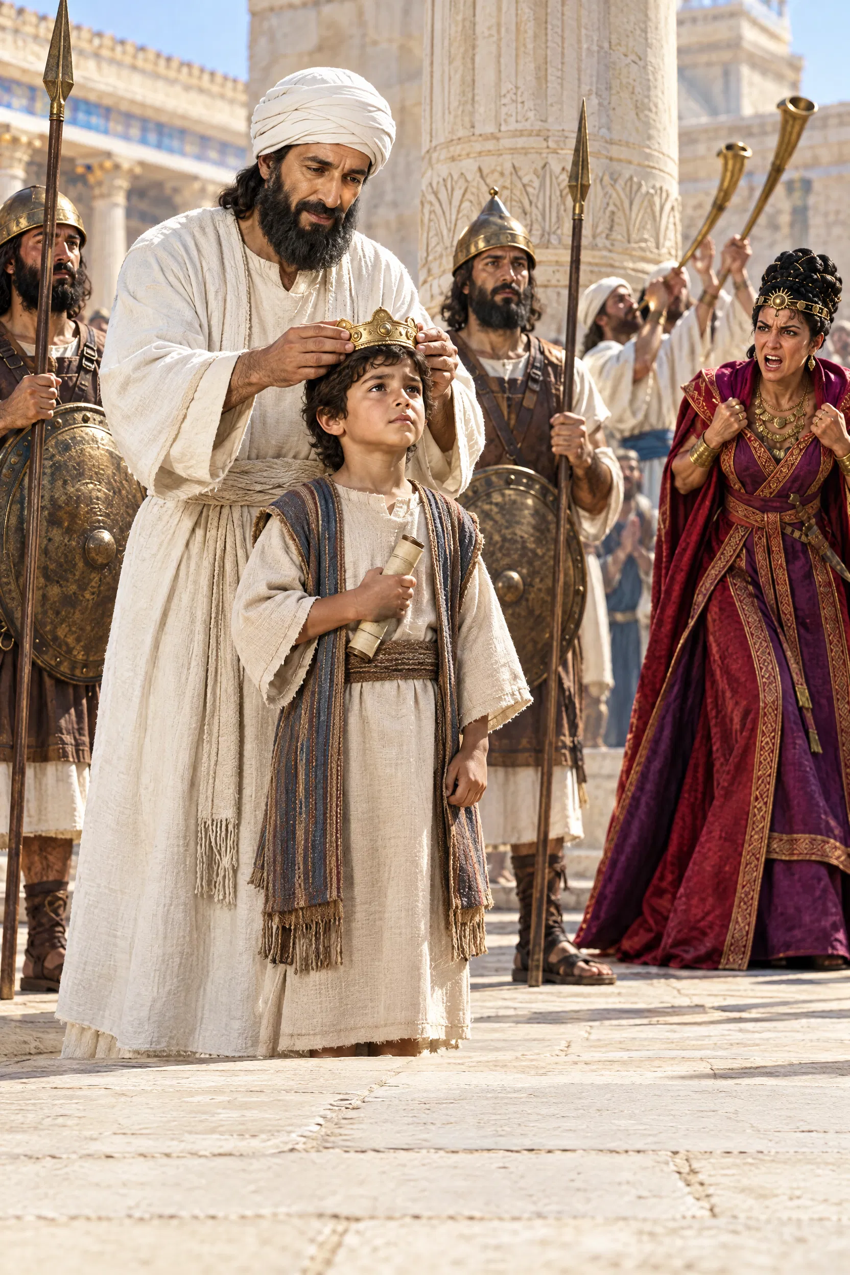 Jehoiada Crowns the Boy King Joash