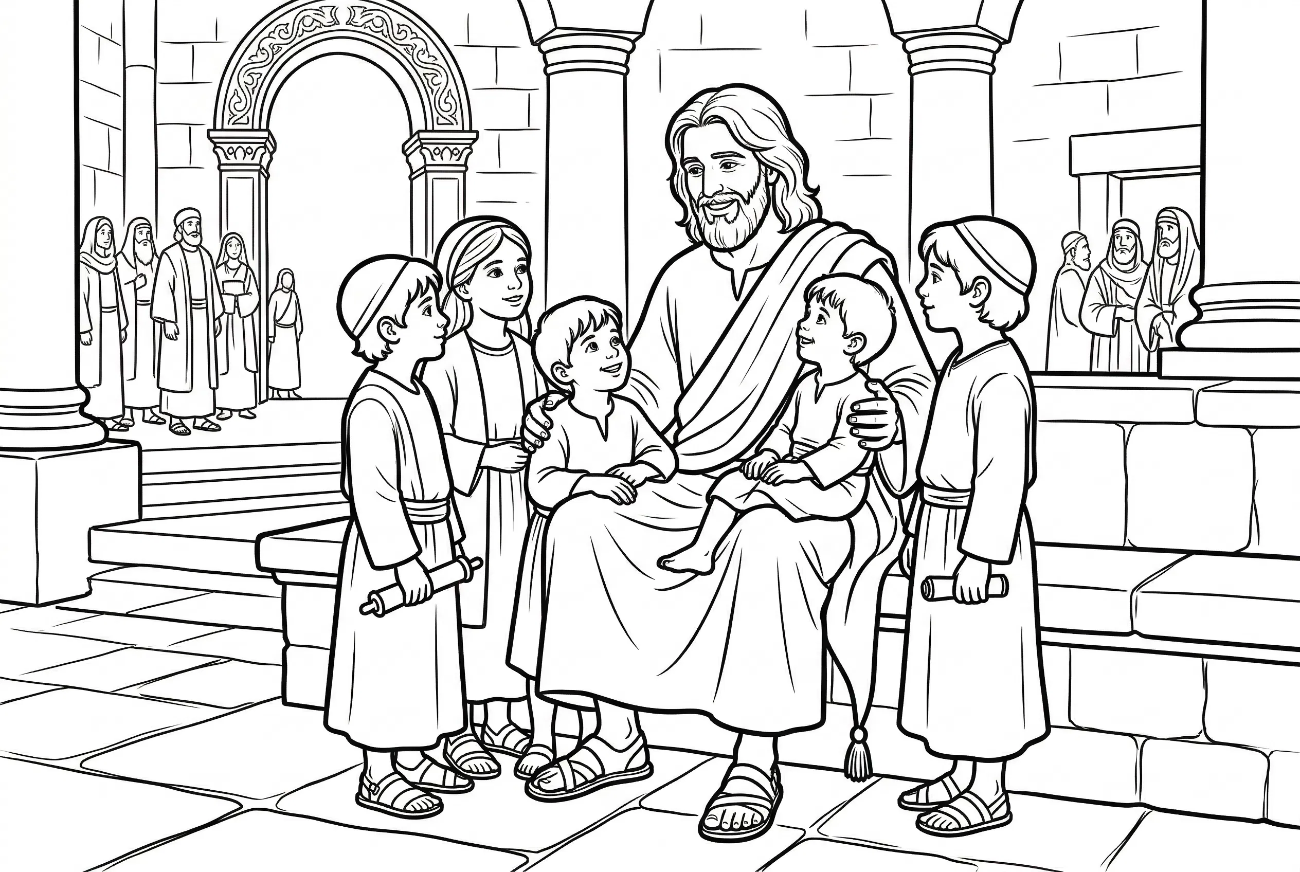 Jesus Welcoming the Little Children