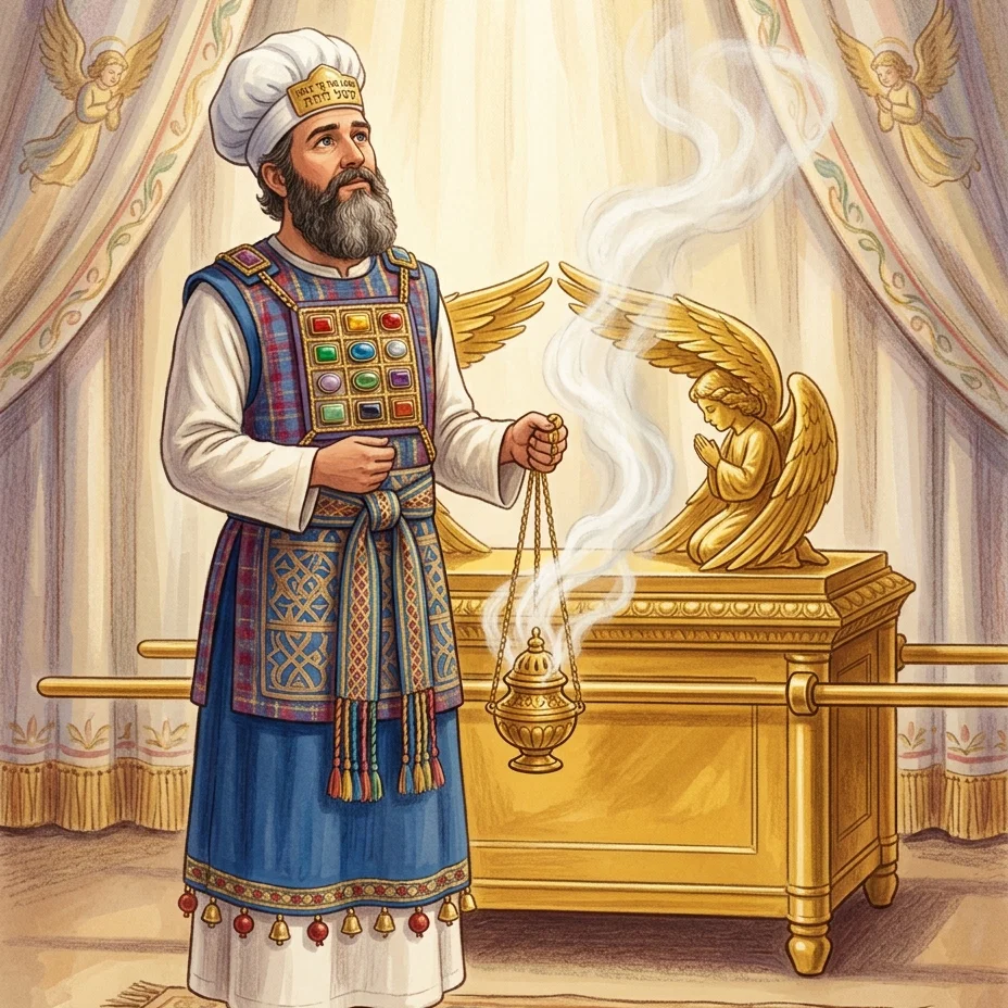 The High Priest Before the Mercy Seat