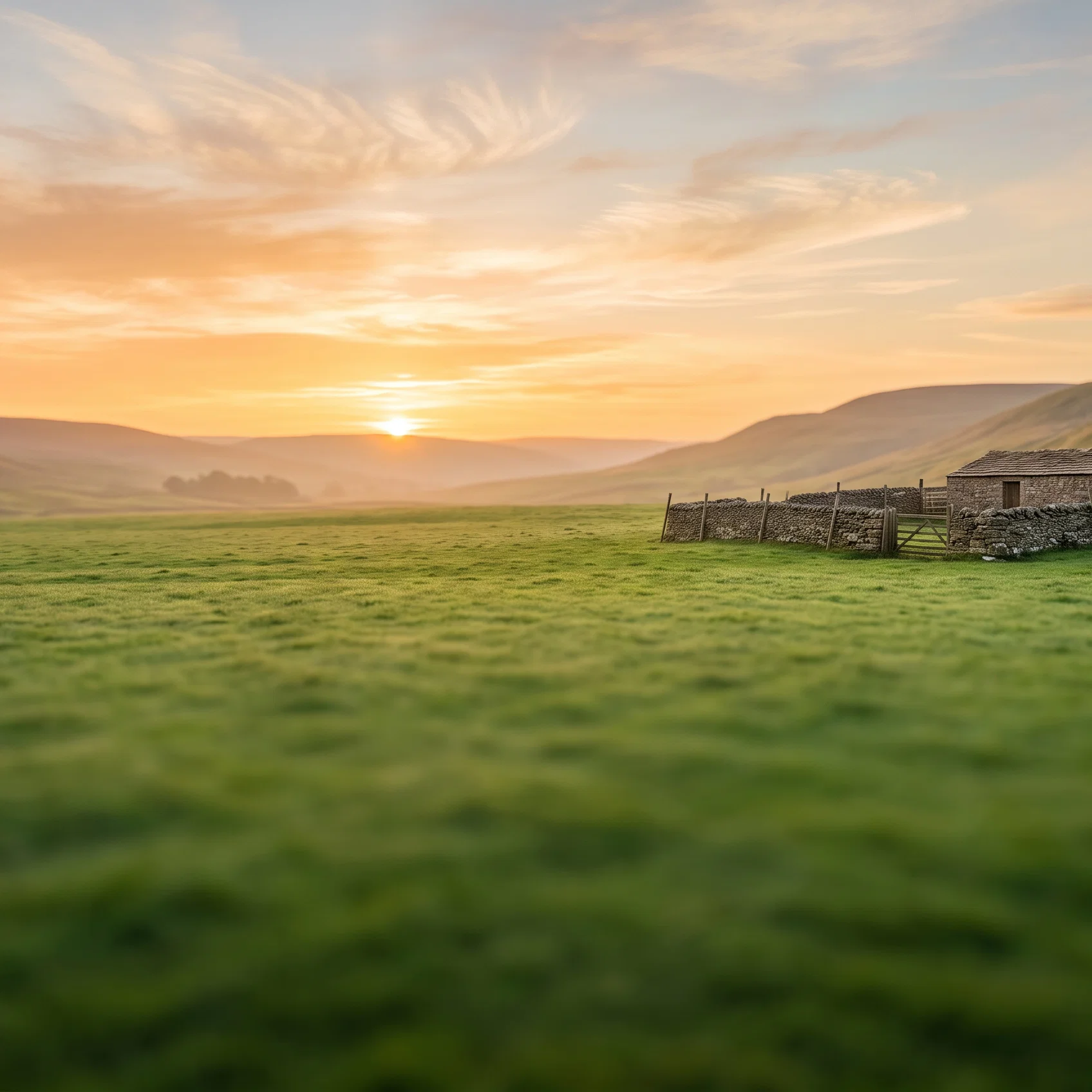 The Shepherd's Quiet Morning Pasture