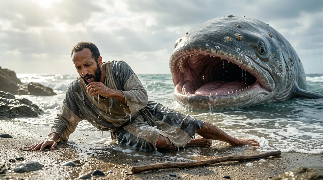 Jonah Cast Up on the Shore by the Great Fish