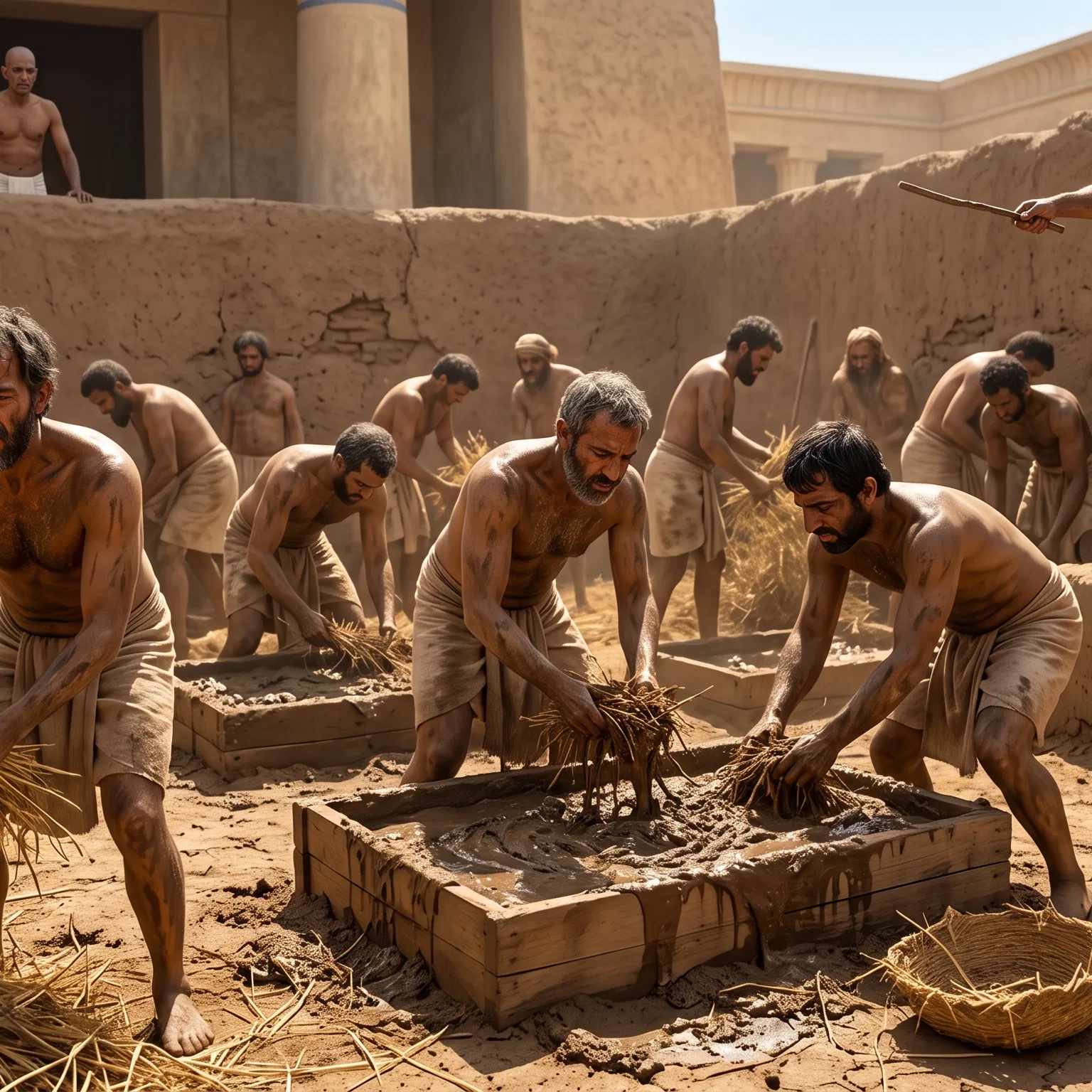Israelites Making Bricks and Gathering Their Own Straw
