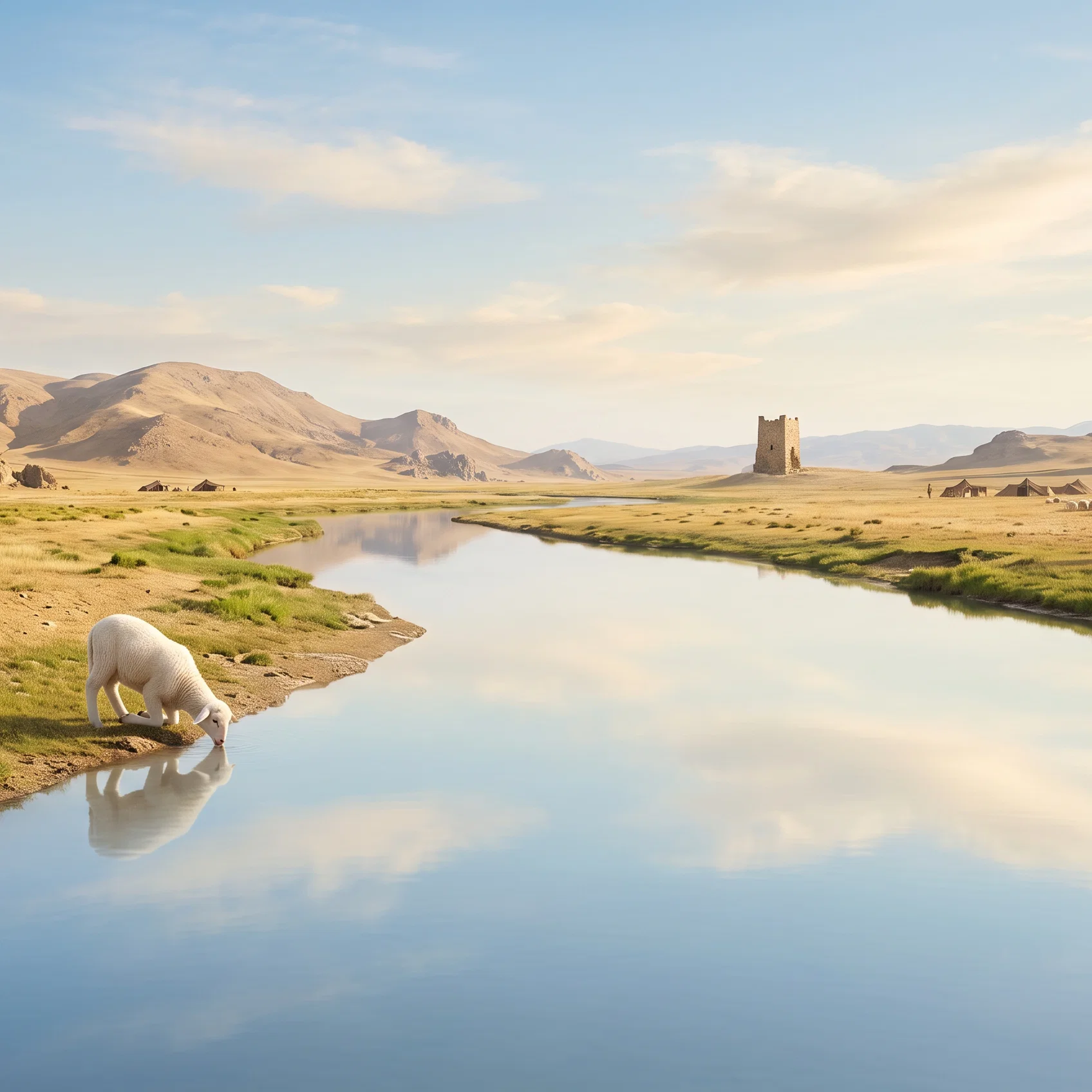 Still Waters Beside the Gentle Lamb